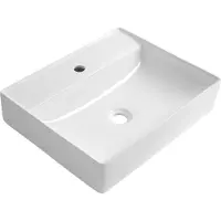 Aqualine Callis Keramische wastafel 52x42cm, wit