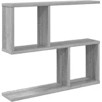 vidaXL Wandplank Grijs Sonoma 60 x 12 x 50,5 cm Bewerkt hout