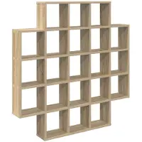 vidaXL Wandplank Sonoma Eiken 100 x 13 x 100 cm Bewerkt hout