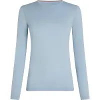 Icebreaker - Dames thermokleding - W Merino 200 Oasis LS Crewe Zinc Blue voor Dames van Wol - Maat M - Blauw