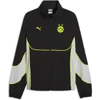 Puma Borussia Dortmund PUMATECH-X trainingsjack met volledige rits voor Heren, Zwart/Grijs, Maat XL