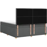 vidaXL Boxspringbed met matras Donkergrijs 140 x 190 cm Stof