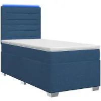 Syfax Boxspringbed met matras met hoofdeinde Blauw 80 x 200 cm Stof