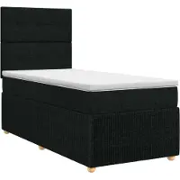 vidaXL Boxspringbed met matras met hoofdeinde Zwart 90 x 200 cm Stof