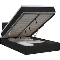vidaXL Ottoman bed met matras met hoofdeinde Zwart 120 x 200 cm Stof