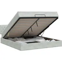 vidaXL Ottoman bed met matras Lichtgrijs 160 x 200 cm Fluweel