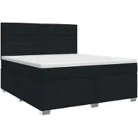 vidaXL Boxspringbed met matras Zwart 160 x 200 cm Stof