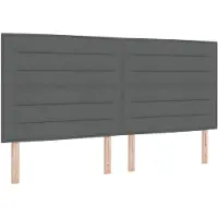 vidaXL Opbergbed met matras Donkergrijs 200 x 200 cm fluweel