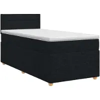 vidaXL Boxspringbed met matras met hoofdeinde Zwart 100 x 200 cm Stof