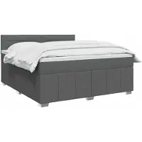 vidaXL Boxspringbed met matras, donkergrijs, 160 x 200 cm, gestoffeerd
