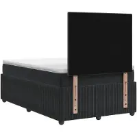 vidaXL Boxspringbed met matras Zwart 120 x 190 cm Fluweel