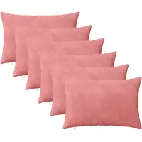 vidaXL Kussen met kussen HEERLEN 6 st Roze fluweel