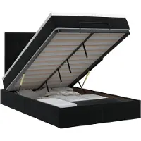 vidaXL Ottoman bed met matras Zwart 120 x 200 cm Fluweel
