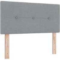 vidaXL Ottomanbed met matras en LED-verlichting, lichtgrijs, 80 x 200 cm, stof