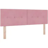 vidaXL Boxspringbed met matras Roze 140 x 200 cm Fluweel
