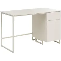 Beliani LEXTON - Bureau - Lichtbeige - MDF/Staal