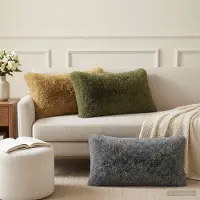 vidaXL Kussen 2 st HEERLEN Groen 40 x 80 cm PV Fleece
