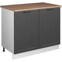Vicco Wastafelkast Fame-Line, Donkergrijs/Wit, 100 cm, WB Eik
