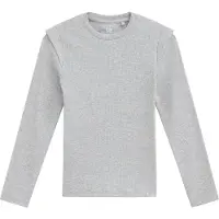 We fashion longsleeve - grijs Meisjes Katoen Ronde hals Effen - maat 134/140