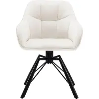 Famanu Keukenstoelen - Draaibare stoelen - Set van 2 - Wit