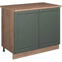 Vicco Wastafelkast Fame-Line, Groen-Goud Landhuis/Goudkleurig Eiken, 100 cm, WB Eik