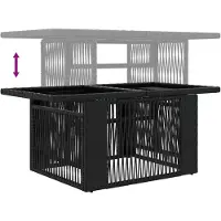 vidaXL Tuinset met 9 zitplaatsen, zwart en crème, van polyrotan