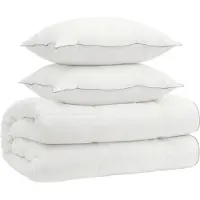 vidaXL Dekbed en Kussen Set 3 st 200x220 cm 4 seizoenen 140+220 GSM