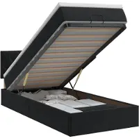 vidaXL Ottoman bed met matras met hoofdeinde Zwart 90 x 200 cm Fluweel