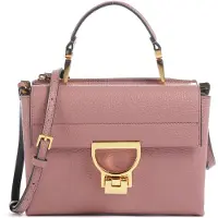 Coccinelle Leren schoudertas avondtas Arlettis Handbag Grainy Leather Winter Rose mauve