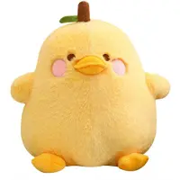Sonstiges Pluche eend, knuffel, perenmodel, stoffen speelgoed, kawaii kussen, worp-kussen, geel, 40 cm