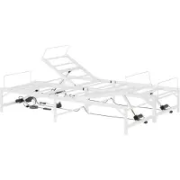 vidaXL Elektrisch verstelbaar bedframe, wit, 140 x 190 cm, staal