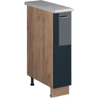 Vicco Apotheekkast Fame-Line, Donkerblauw hoogglans/Goudkleurig Eiken, 20 cm, WB Marmer