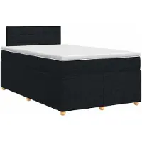 vidaXL Boxspringbed met matras Zwart 120 x 190 cm Stof