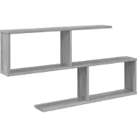 vidaXL Wandplank Grijs Sonoma 100 x 12 x 50,5 cm Bewerkt hout