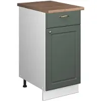 Vicco Onderkast voor spoelbak/kookplaat Fame-Line, Groen-Goud Landhuis/Wit, 40 cm, WB Eik
