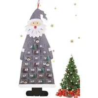 OEM Adventskalender - 24 vakken - 115x45 cm - Adventskalender - kerstcadeau - aftellen tot kerst - vilten adventskalender - om op te hangen - 24 stoffen zakjes