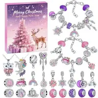 OEM Adventskalender 2025 voor dames - 24 dagen - Zelf te maken, leuke kinderadventskalender met kristallen armband - Kerstcadeaus voor meisjes en kinderen