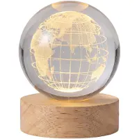 Clayre & Eef Tafellamp Bruin Glas