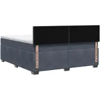 vidaXL Boxspringbed met matras Donkergrijs 140 x 200 cm Fluweel
