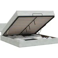 vidaXL Ottoman bed met matras Lichtgrijs 160 x 200 cm Fluweel