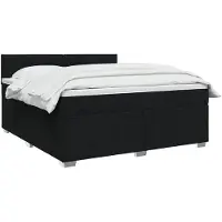 vidaXL Boxspringbed met matras met hoofdeinde Zwart 160 x 200 cm Stof