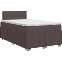 vidaXL Boxspringbed met matras Donkerbruin 120 x 200 cm Stof
