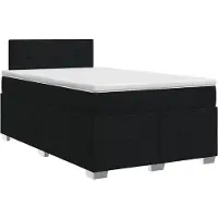 vidaXL Boxspringbed met matras met hoofdeinde Zwart 120 x 200 cm Stof