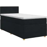 vidaXL Boxspringbed met matras met hoofdeinde Zwart 80 x 200 cm Stof