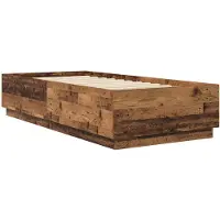 vidaXL Bedframe, gerecycled hout, 80 x 200 cm, houtvezel