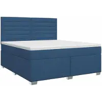 vidaXL Boxspringbed met matras Blauw 140 x 190 cm Stof