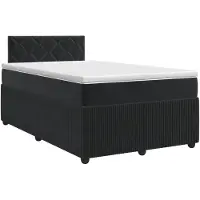 vidaXL Boxspringbed met matras Zwart 120 x 190 cm Fluweel