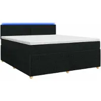 vidaXL Boxspringbed met matras, zwart, 180 x 200 cm, gestoffeerd