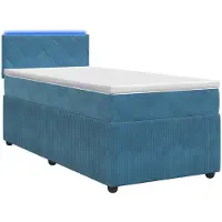Syfax Boxspringbed met matras Blauw 90 x 190 cm Fluweel