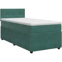 vidaXL Boxspringbed met matras Donkergroen 90 x 200 cm Fluweel